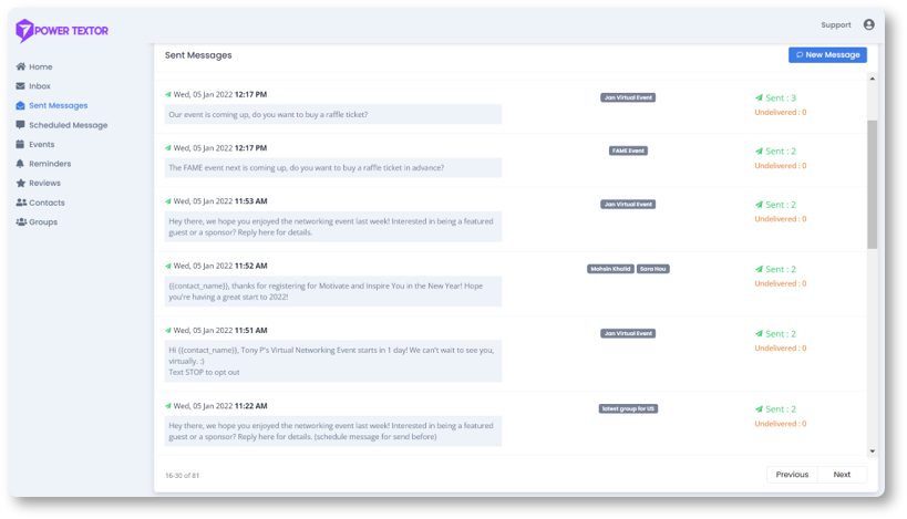 View Message History